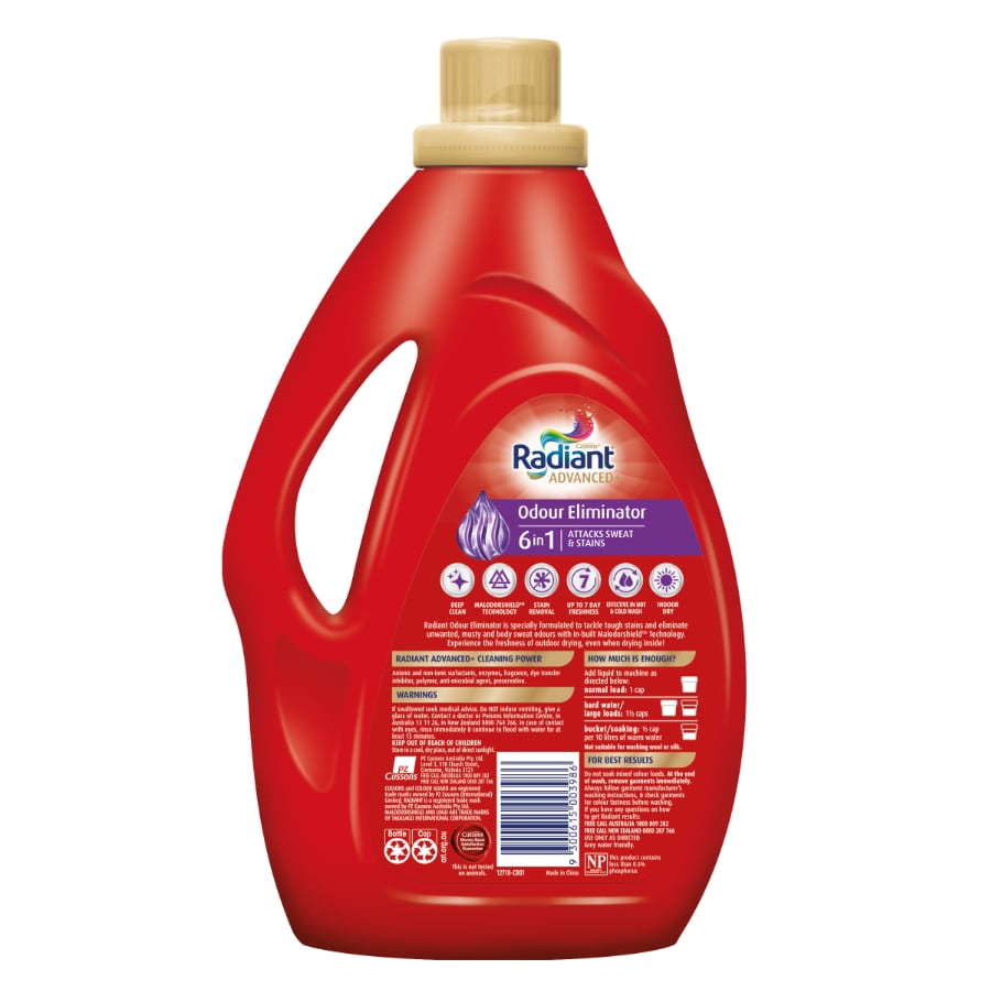 Radiant Advanced Odour Eliminator 6-In-1 Laundry Liquid Detergent